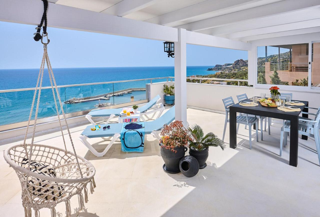 Breathtaking Sea View Flat In South Crete Lejlighed Keratókambos Eksteriør billede