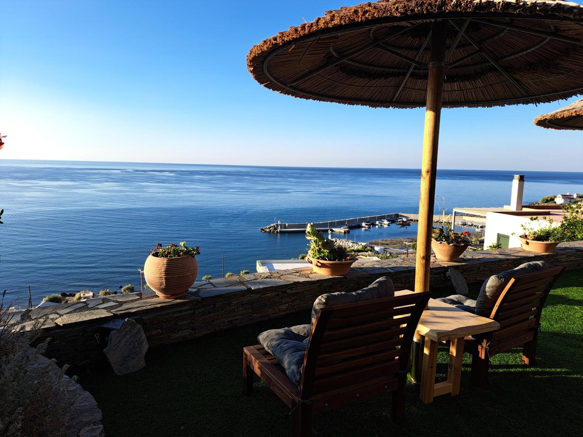 Breathtaking Sea View Flat In South Crete Lejlighed Keratókambos Eksteriør billede